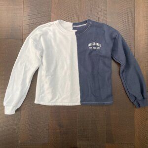 Abercrombie Kids Girls Sweatshirt 13/14 Navy White